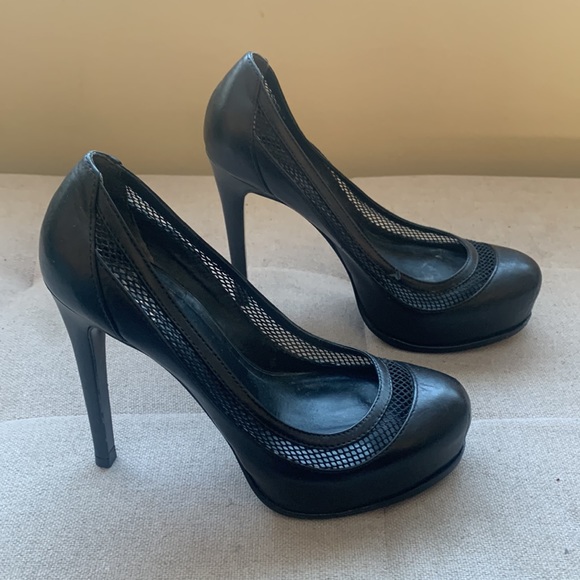 Pour La Victoire Women's Platform Pumps Caged Trim Size 6.5 Black 70 - Picture 4 of 15